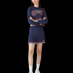 Baseball Pleated Skirt