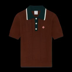 Cable Knit Polo Shirt