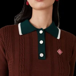 Cable Knit Polo Shirt