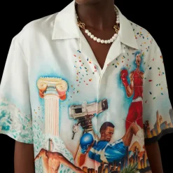 Celebration Du Sport Short Sleeve Silk Shirt
