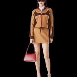 Chenille Panelled Mini Skirt