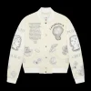 Chenille Patchwork Bomber Jacket
