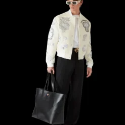 Chenille Patchwork Bomber Jacket