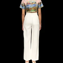 Chevaux Sauvages Cropped Silk Shirt