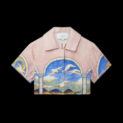 Chevaux Sauvages Cropped Silk Shirt