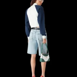 Colourblock Quarter Zip Cropped Sweatshirt