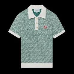 Column Jacquard Monogram Polo Shirt