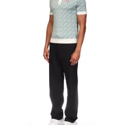 Column Jacquard Monogram Polo Shirt