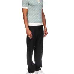Column Jacquard Monogram Polo Shirt