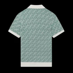 Column Jacquard Monogram Polo Shirt