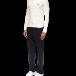 Column Knit Polo Shirt