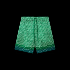 Column Monogram Silk Shorts