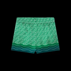 Column Monogram Silk Shorts