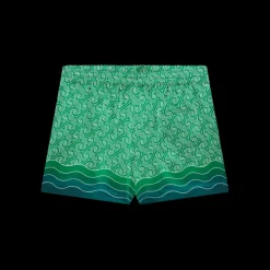 Column Monogram Silk Shorts