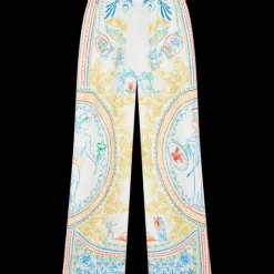 Crayon Vase Silk Trousers