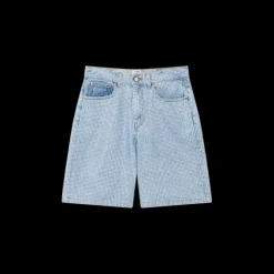 Crystal Embellished Denim Shorts