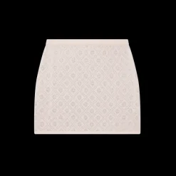 Crystal Monogram Knit Mini Skirt