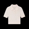 Crystal Monogram Knit Polo Shirt