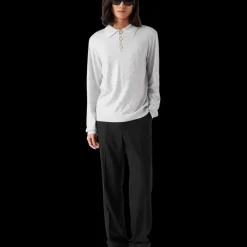 Crystal Monogram Knit Polo Shirt