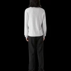 Crystal Monogram Knit Polo Shirt
