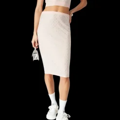 Crystal Monogram Knit Skirt