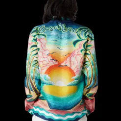 Danse De La Mer Long Sleeve Silk Shirt