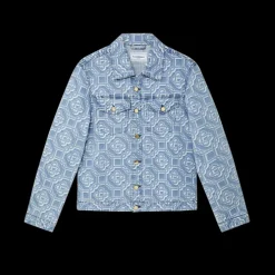 Denim Bleached Monogram Jacket