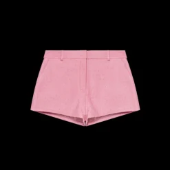 Embossed Leather Mini Shorts