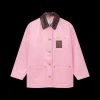 Embossed Leather Workwear Coat