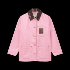 Embossed Leather Workwear Coat
