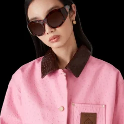 Embossed Leather Workwear Coat