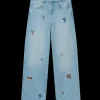 Embroidered Motif Jeans
