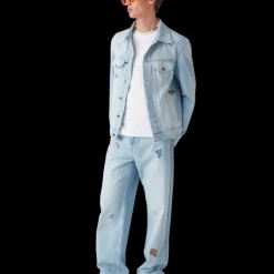 Embroidered Motif Jeans