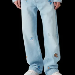 Embroidered Motif Jeans