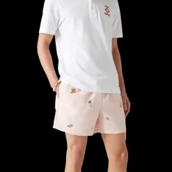 Embroidered Motif Swim Shorts