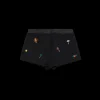 Embroidered Motif Wool Tailored Shorts