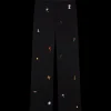 Embroidered Motif Wool Tailored Trousers