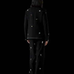 Embroidered Motif Wool Tailored Jacket