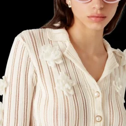 Flower Lace Knit Shirt