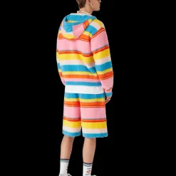 Fluffy Stripe Oversized Shorts
