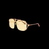 Gold & Red The Pilot Sunglasses