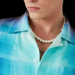 Gradient Check Viscose Blend Short Sleeve Shirt