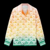 Gradient Heart Monogram Silk Shirt