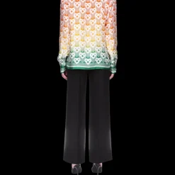 Gradient Heart Monogram Silk Shirt
