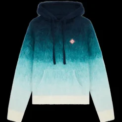 Gradient Mohair Hooded Sweatshirt
