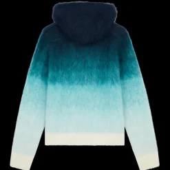 Gradient Mohair Hooded Sweatshirt