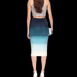 Gradient Mohair Skirt