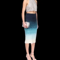 Gradient Mohair Skirt