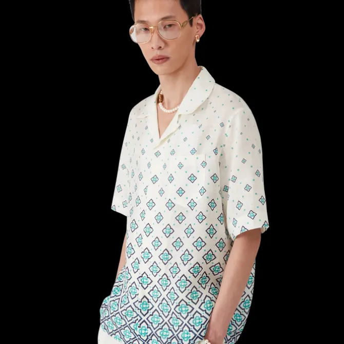Gradient Monogram Linen Shirt