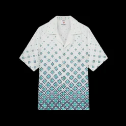 Gradient Monogram Short Sleeve Silk Shirt
